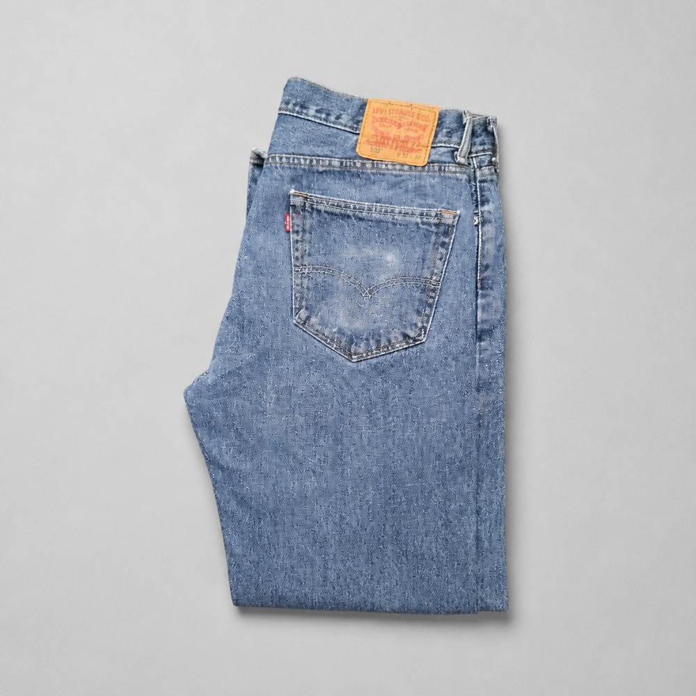 Levi's 505 Jeans Mens 36x32 Blue Regular Fit Straight Leg Denim Pants